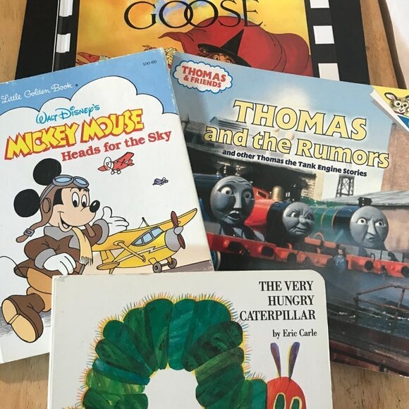 Vintage Children's Book Bundle Disney Mickey Thomas The Train Mother Goose + 1 - Picture 3 of 3